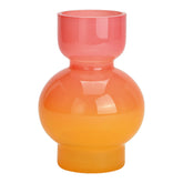 Γυάλινο Βάζο Δίχρωμο σε Ροζ & Πορτοκαλί