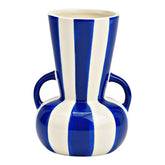 Blue Striped Ceramic Vase