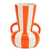 Orange Striped Ceramic Βάζο