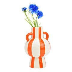 Orange Striped Ceramic Βάζο