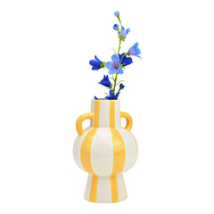 Yellow Striped Ceramic Βάζο