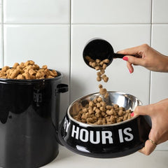 FISURA PET FOOD & WATER BOWL 2pcs EVERY HOUR IS HAPPY HOUR