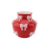 Bows Ceramic Vase – Red & Pink