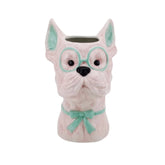 Vase – Dog with Glasses – Pink/Mint
