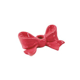 Bow Ceramic Candle Holder – Red