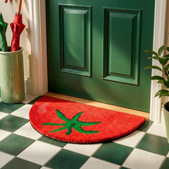 FISURA DOORMAT HALF MOON TOMATO
