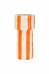 Orange Striped Ceramic Βάζο