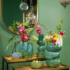 Κεραμικό Βάζο με Γυαλιστερό Πράσινο Glaze