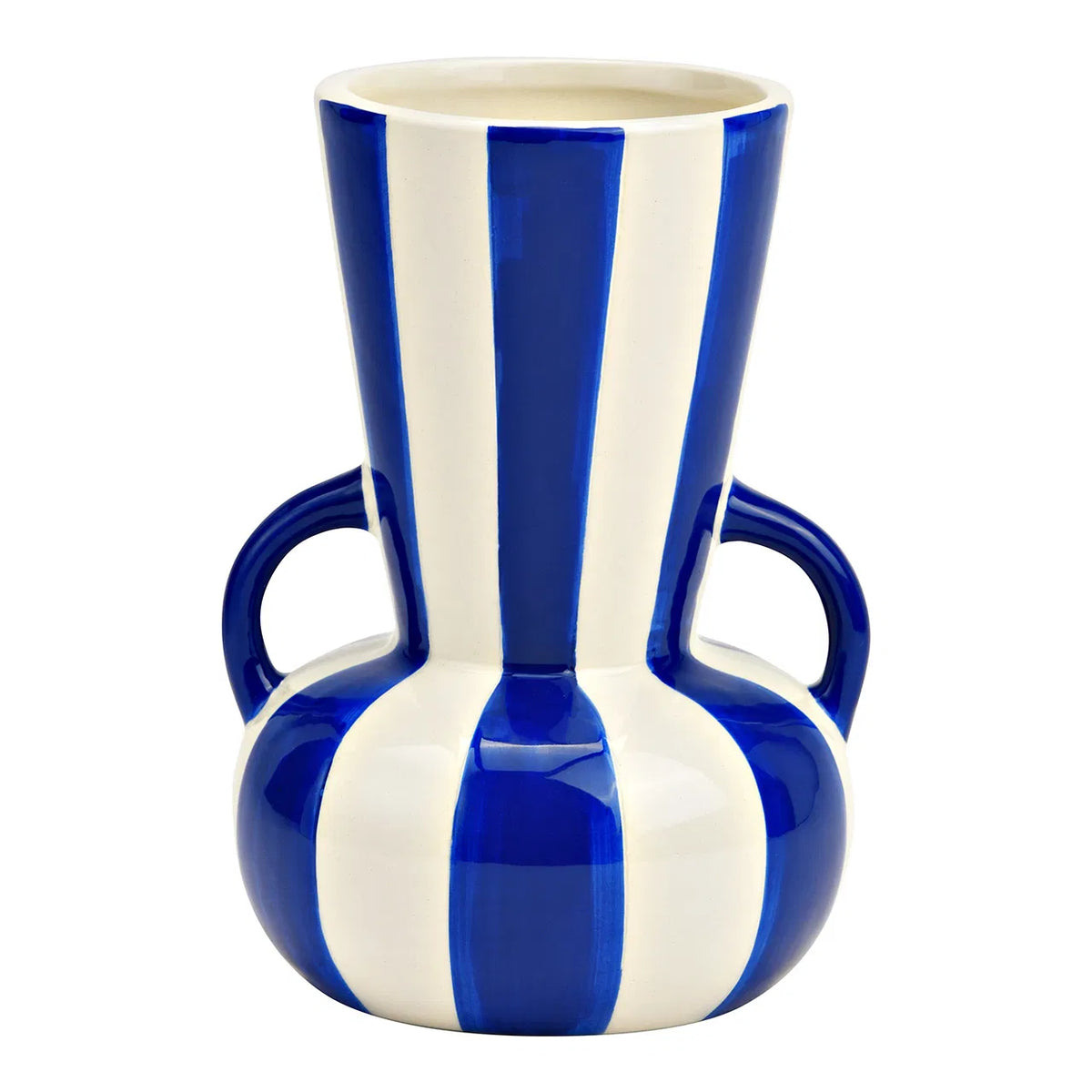 Blue Striped Ceramic Βάζο