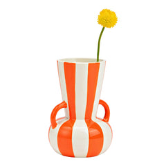 Orange Striped Ceramic Βάζο