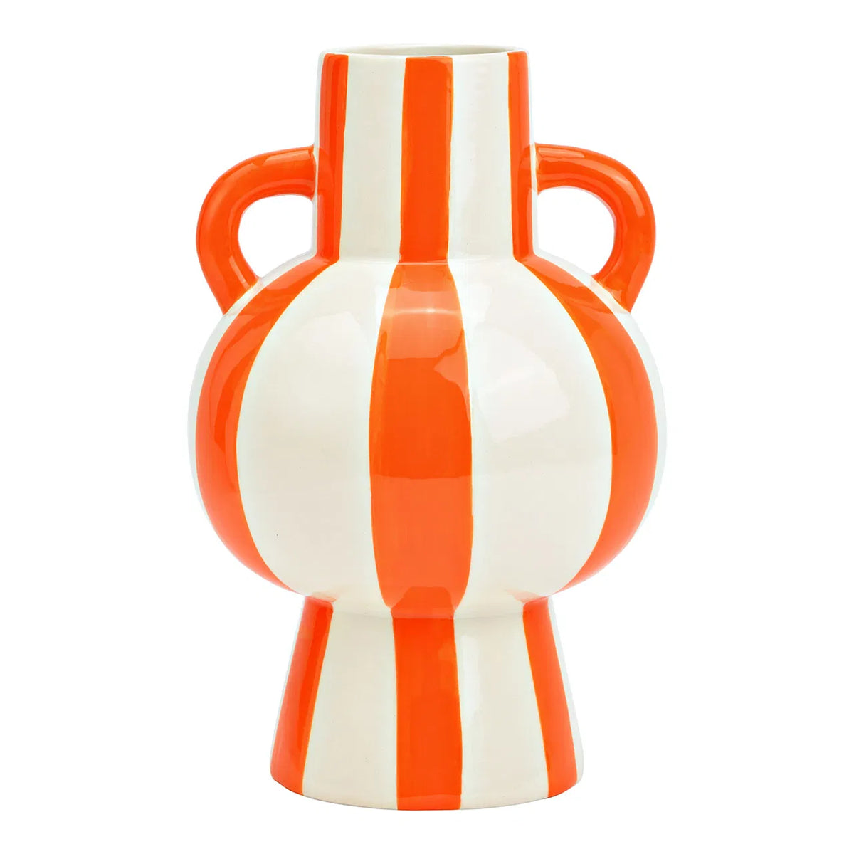 Orange Striped Ceramic Βάζο
