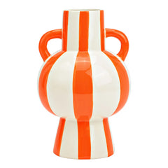 Orange Striped Ceramic Βάζο