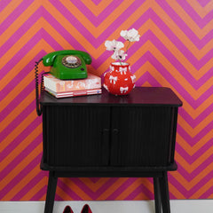 Bows Ceramic Βάζο – Red & Pink