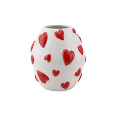 Βάζο – Hearts – White/Red