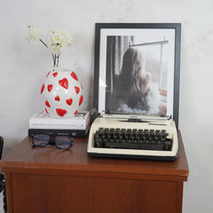 Βάζο – Hearts – White/Red