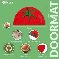FISURA DOORMAT HALF MOON TOMATO