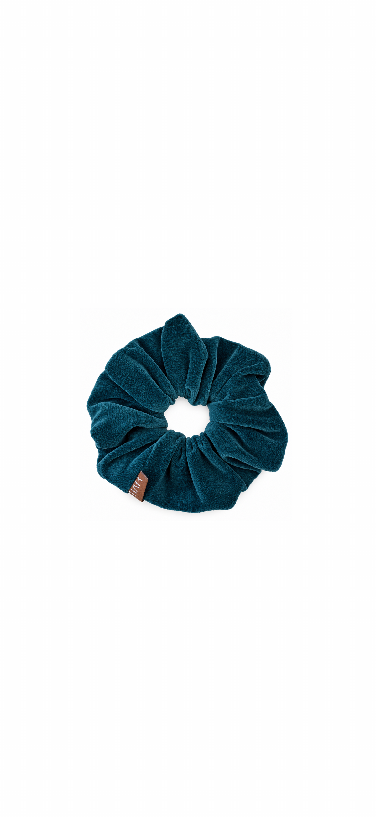 Βελούδινο Scrunchie Πετρόλ – Oversized