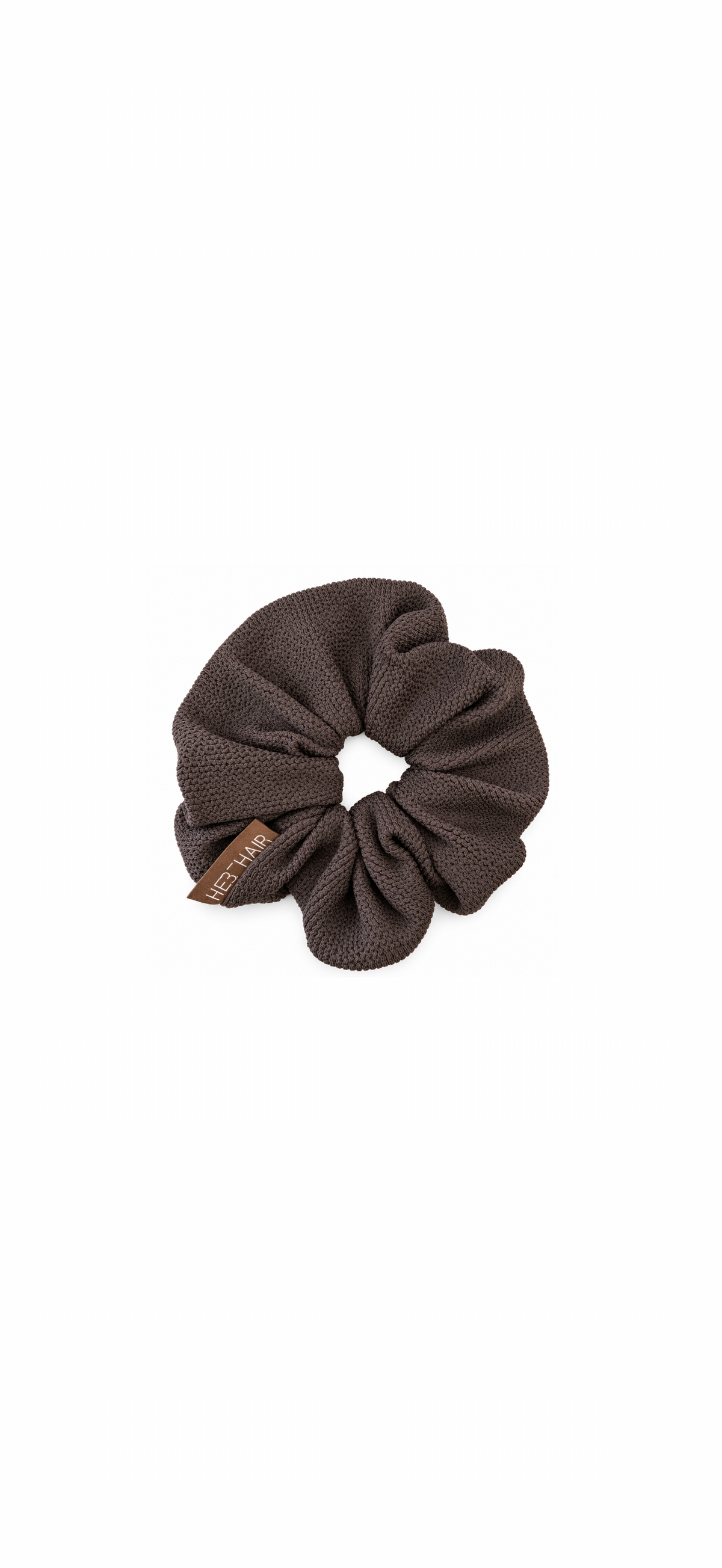 Textured Oversized Scrunchie – Dark Grey