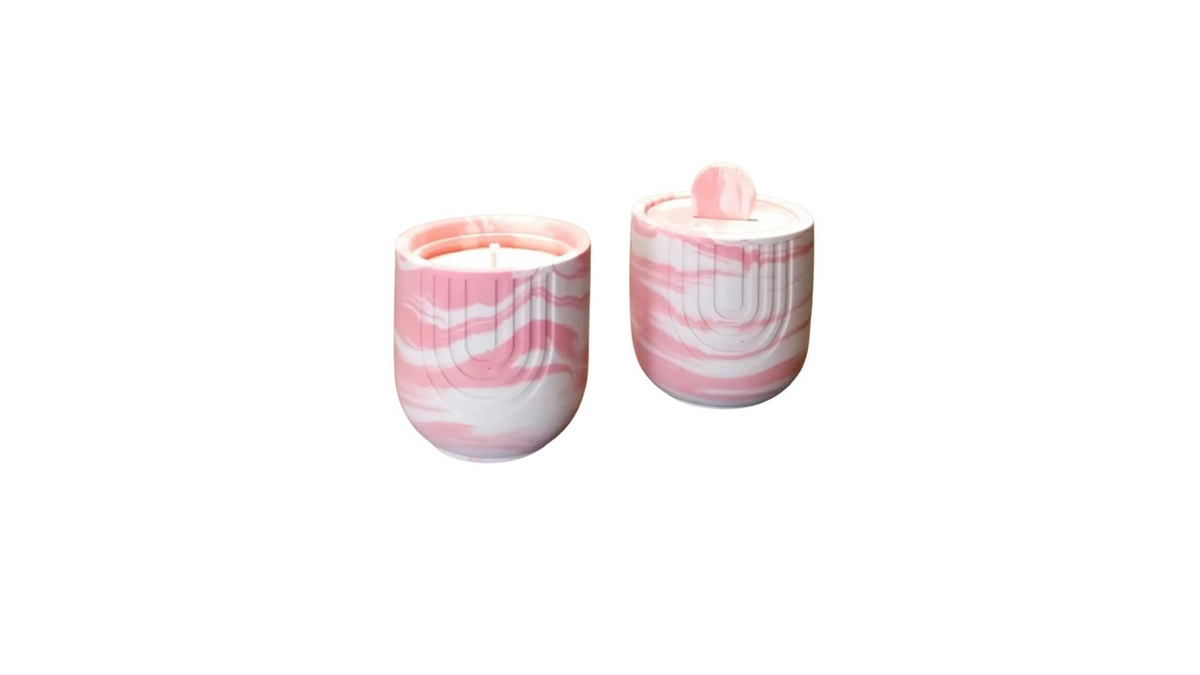 Ripple Marble Candle