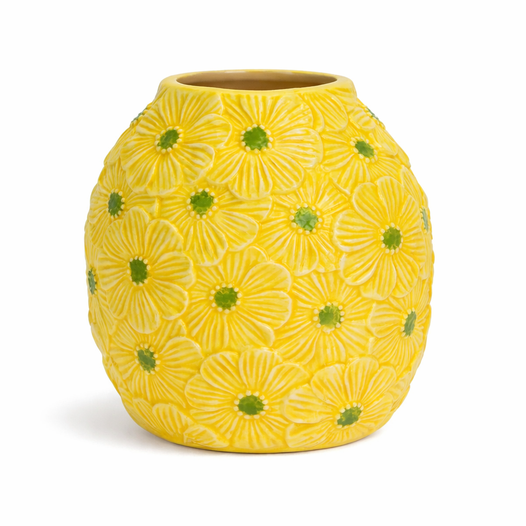 Κεραμικό Βάζο “Ανθισμένο Κίτρινο”