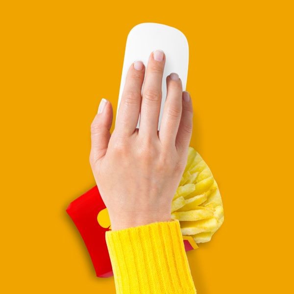 MUSTARD FRIES MEMORY FOAM MOUSE REST