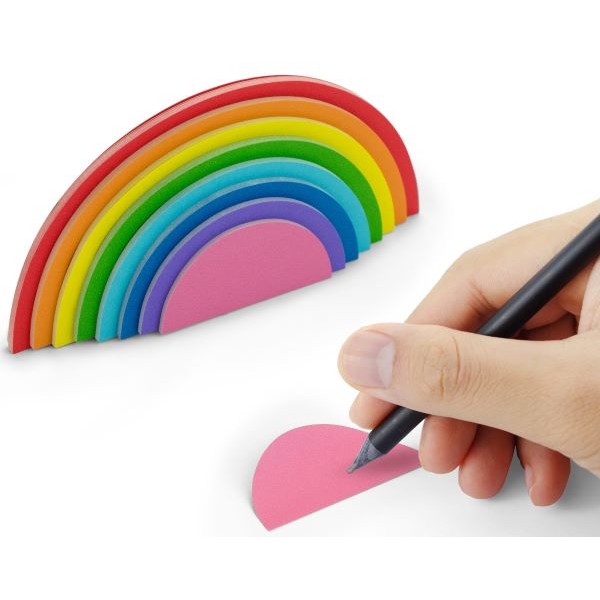 MUSTARD SHAPED NOTES RAINBOW 150 SHEETS