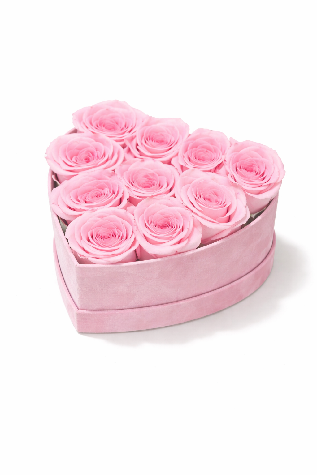 Ροζ Καρδιά με Τριαντάφυλλα