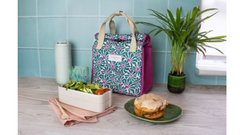 KIND BAG LUNCHBAG ABSTRACT FLOWERS GREEN