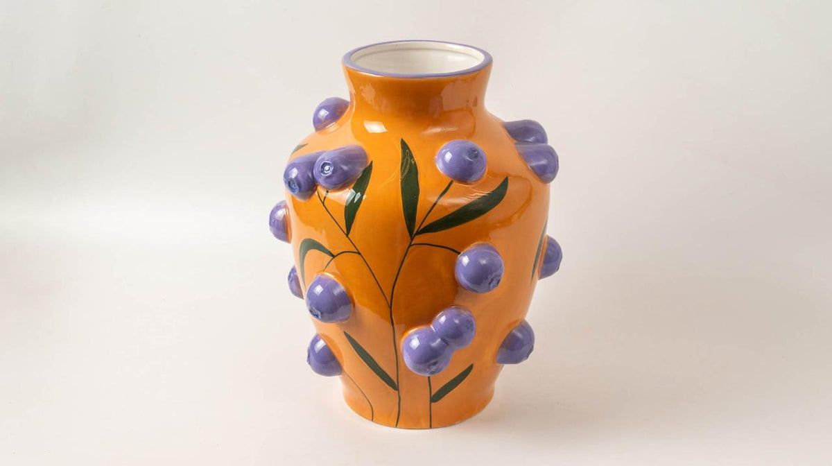 Orange Ceramic vase