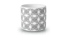 Ceramic Planter with Grey Pattern